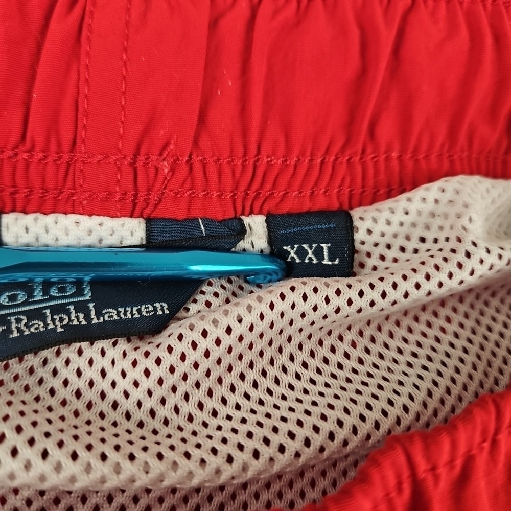 Polo Ralph Lauren Swim Trunks 2XL Red Lined Pony Men Board Shorts Bathing Suit - Picture 6 of 12
